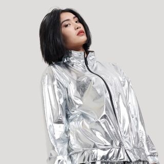DOLLY NOIRE - Silver Chrome Zip