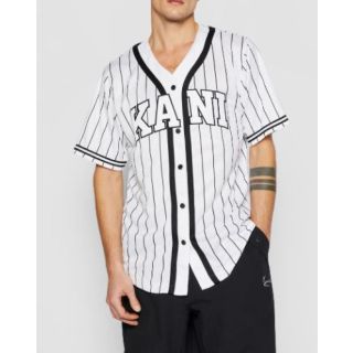 KARL KANI - SERIF PINSTRIPE BASEBALL