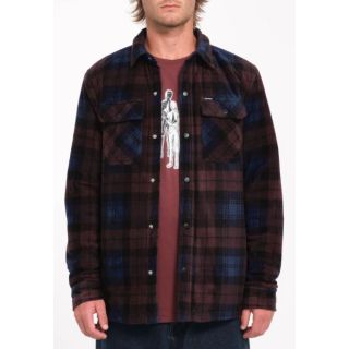 VOLCOM - BOWERED POLAR OVER-SHIRT - Merlot